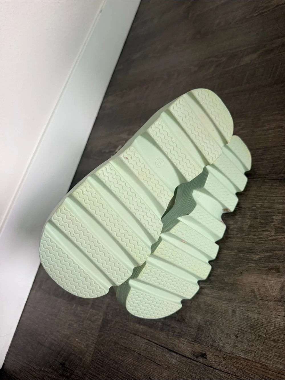 Cape Robbin Mint Green Platform Combat Boots with Iridescent Panels